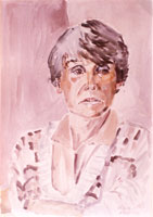 Frau 002, Portrait, Pastell